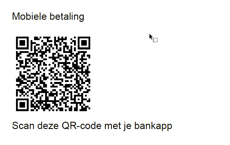 Mobiele betaling met QR-code